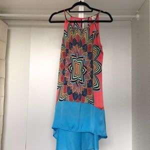 High low super colorful dress